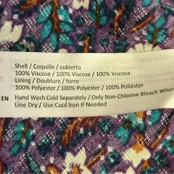 Band of the Free Coraline Purple Floral Crossover Mini Dress. Size Medium. NWT! - Picture 13 of 13